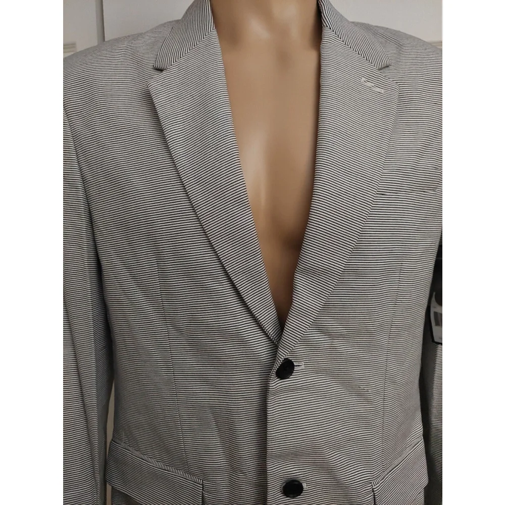 Marc by Marc Jacobs Mens White & Blue Cotton Blazer Suit Jacket Sz L NWT $498